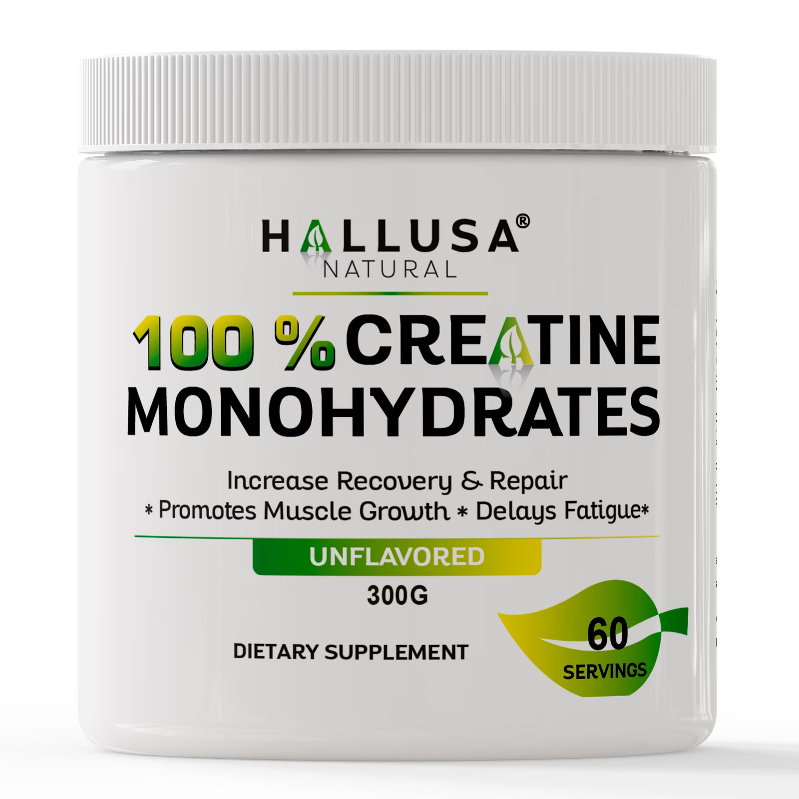 Creatine Monohydrate – Boosts Strength, Muscle Growth & Recovery – 60 Servings