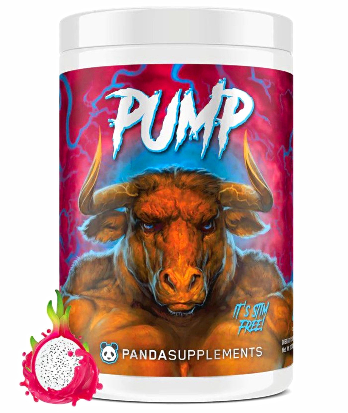 Panda Supplements Pump Stim Free Dragon Fruit Pre Workout New Factory Sealed