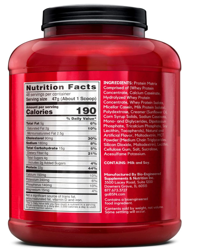 BSN Syntha-6 Whey Protein Powder Vanilla Ice Cream Flavor 5 lb Tub Protein