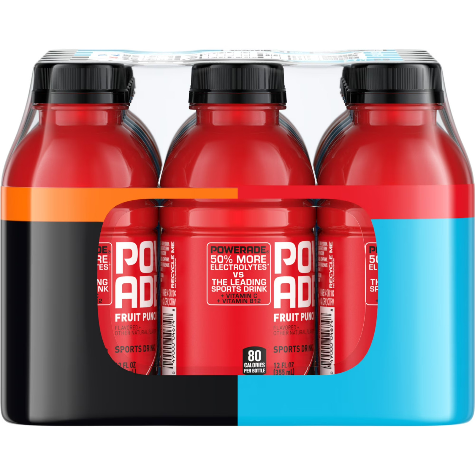 POWERADE Sports Drink Variety Pack 12 fl oz Bottles 18 Pack Electrolyte Drink