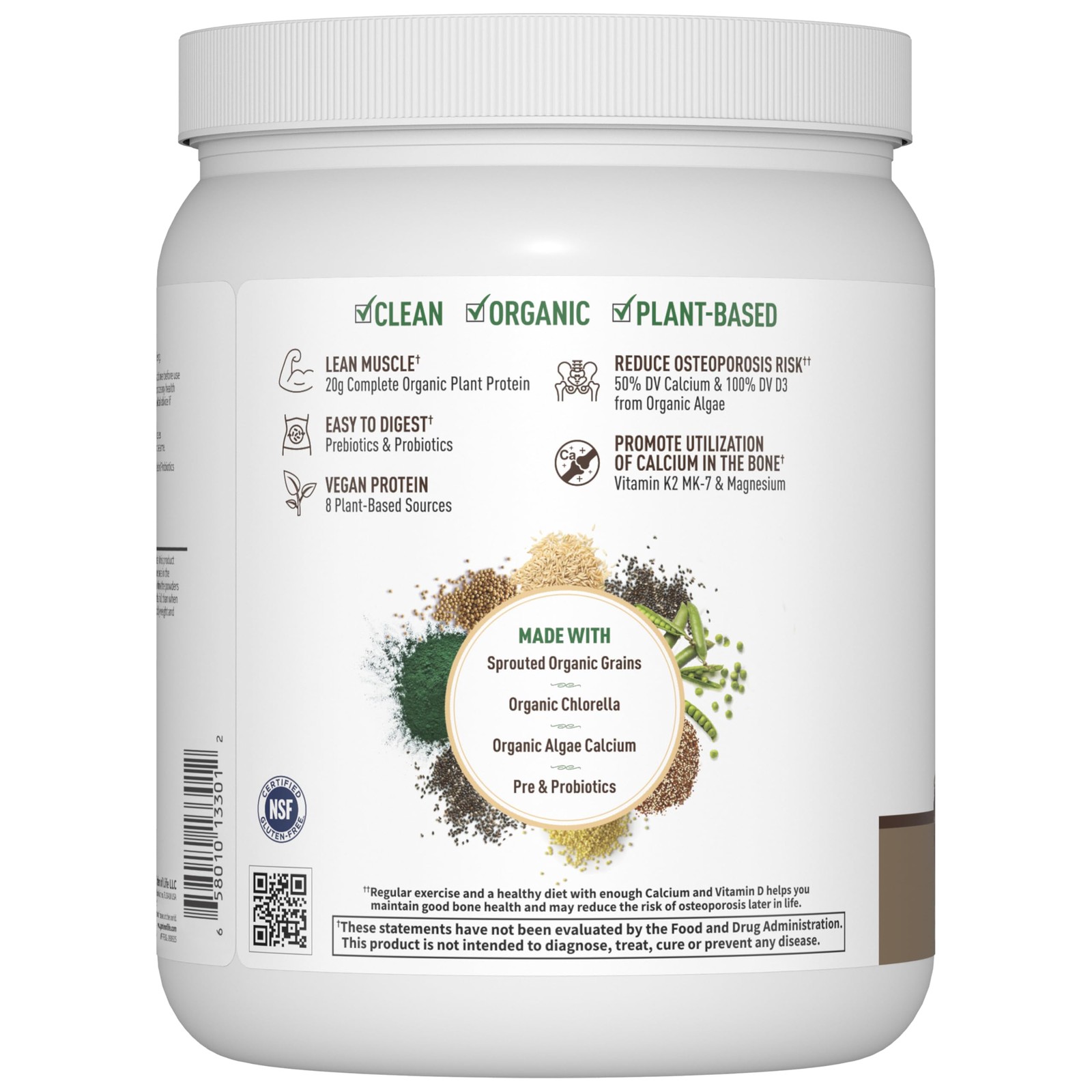 Garden Of Life Organic Vegan Protein Powder 20G Plant Based Protein Calcium D3