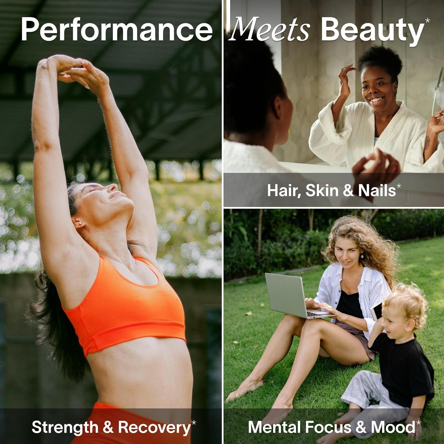 5g Creatine Monohydrate Beauty Supplement for Women + 5g Collagen & Pearl Powder