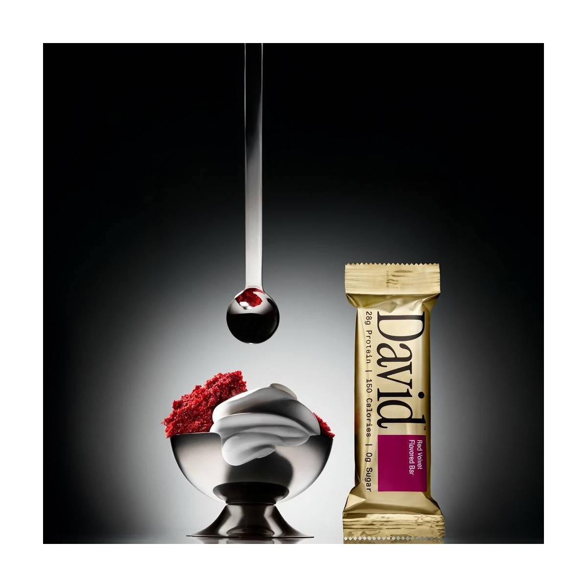 David Protein Gold Red Velvet High Protein Bars – 28g Protein – 12ct: Milk, Egg,