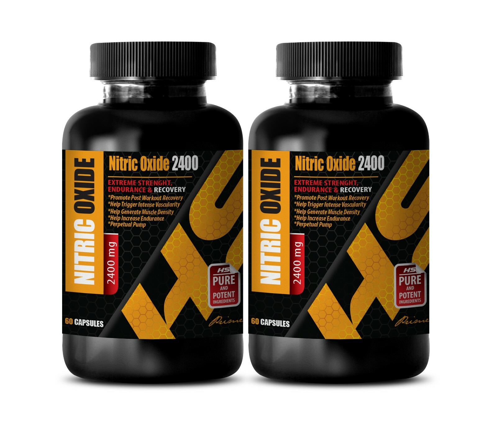 muscle supplements – NITRIC OXIDE 2400 – sport supplements – 2 Bottles