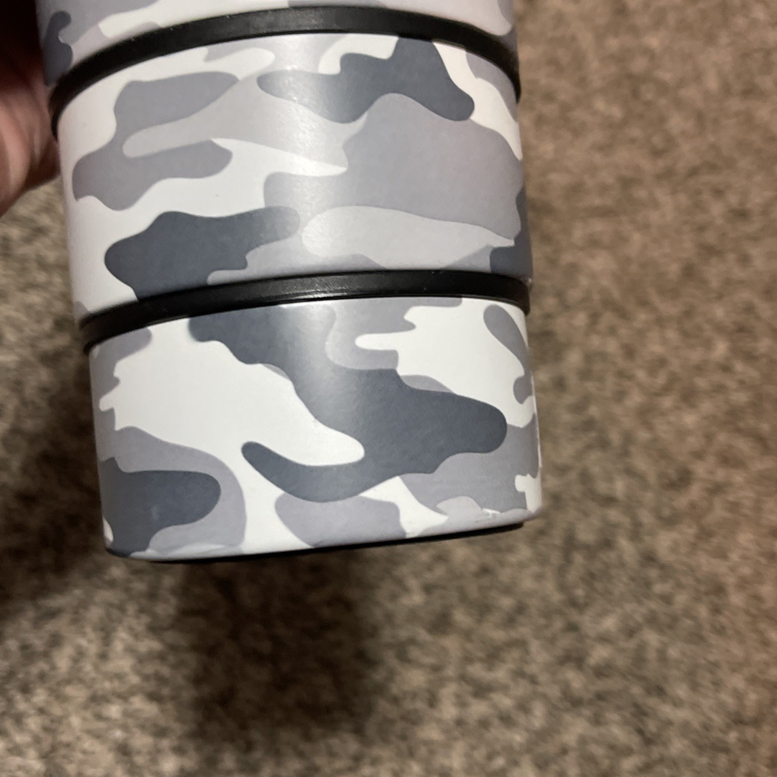 Metalshake Camo 600ML BLACK 3 Layers Gym Protein Shaker Water Sports Gym Work