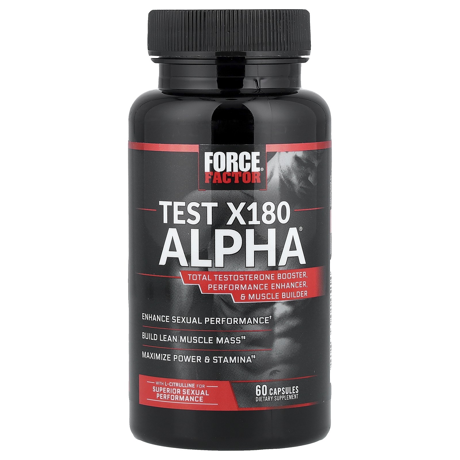 Force Factor Test X180 Alpha, Testosterone Booster, 60 Capsules, 60 Capsules