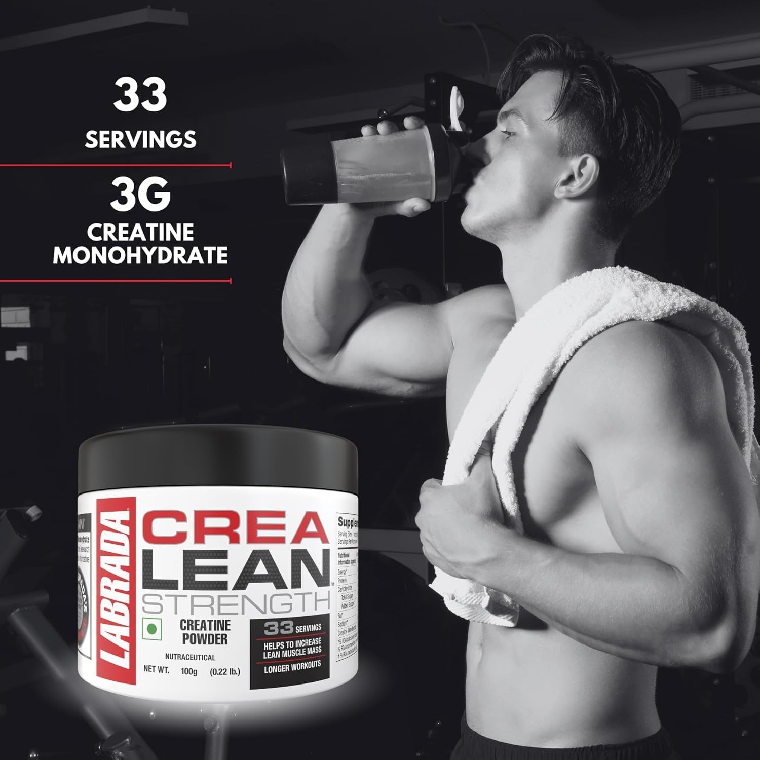 Labrada CreaLean Powder (Post Workout, Muscle Repair) For 33 Servings, 100 Gm