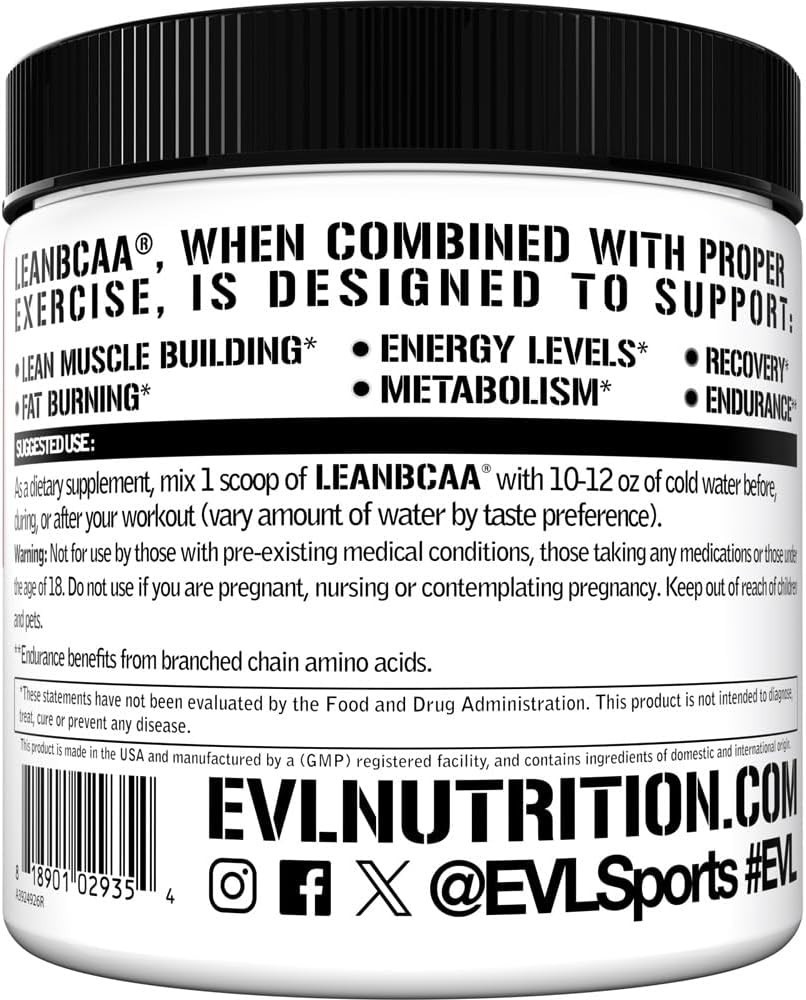 Stimulant Free Lean BCAA Powder for Muscle Recovery and Fat Burn – Fruit Punch