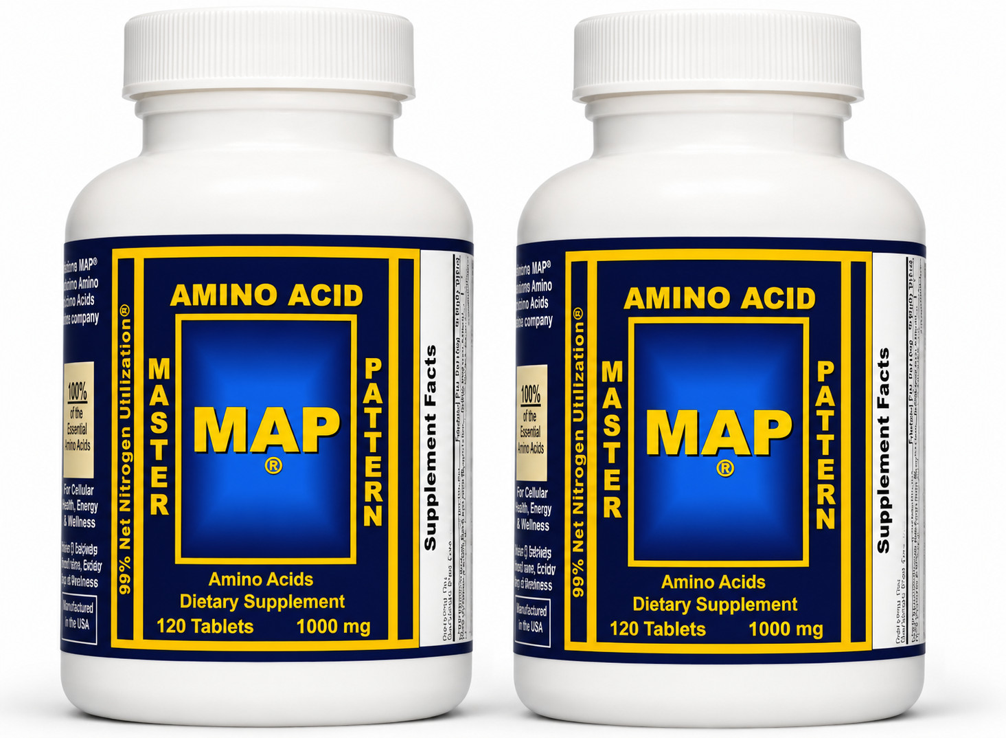 MAP Master Amino Acid Pattern 2 pk-240ct Tablets Energy Recovery Muscle Growth