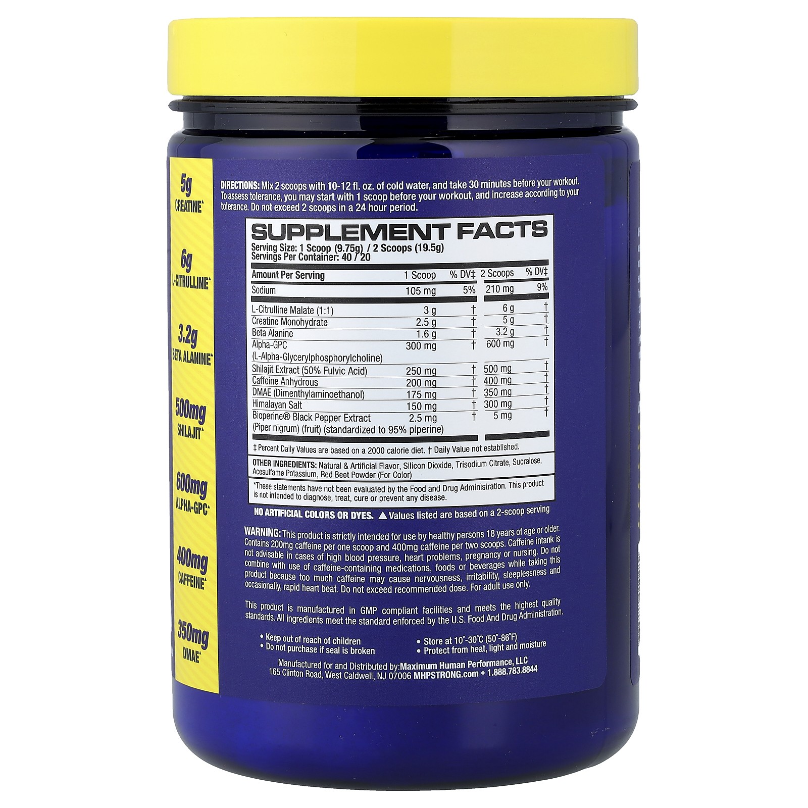 Strong AF™ Pre-Workout, Sour Candy, 13.7 oz (390 g)