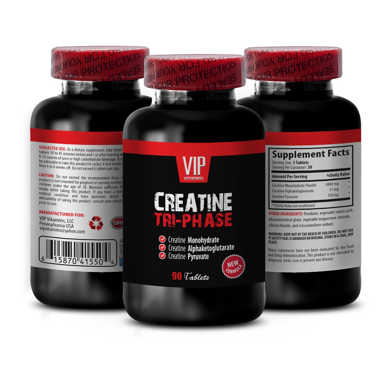 muscle mass supplement – Creatine Tri-Phase – exercise and performance pills 1B