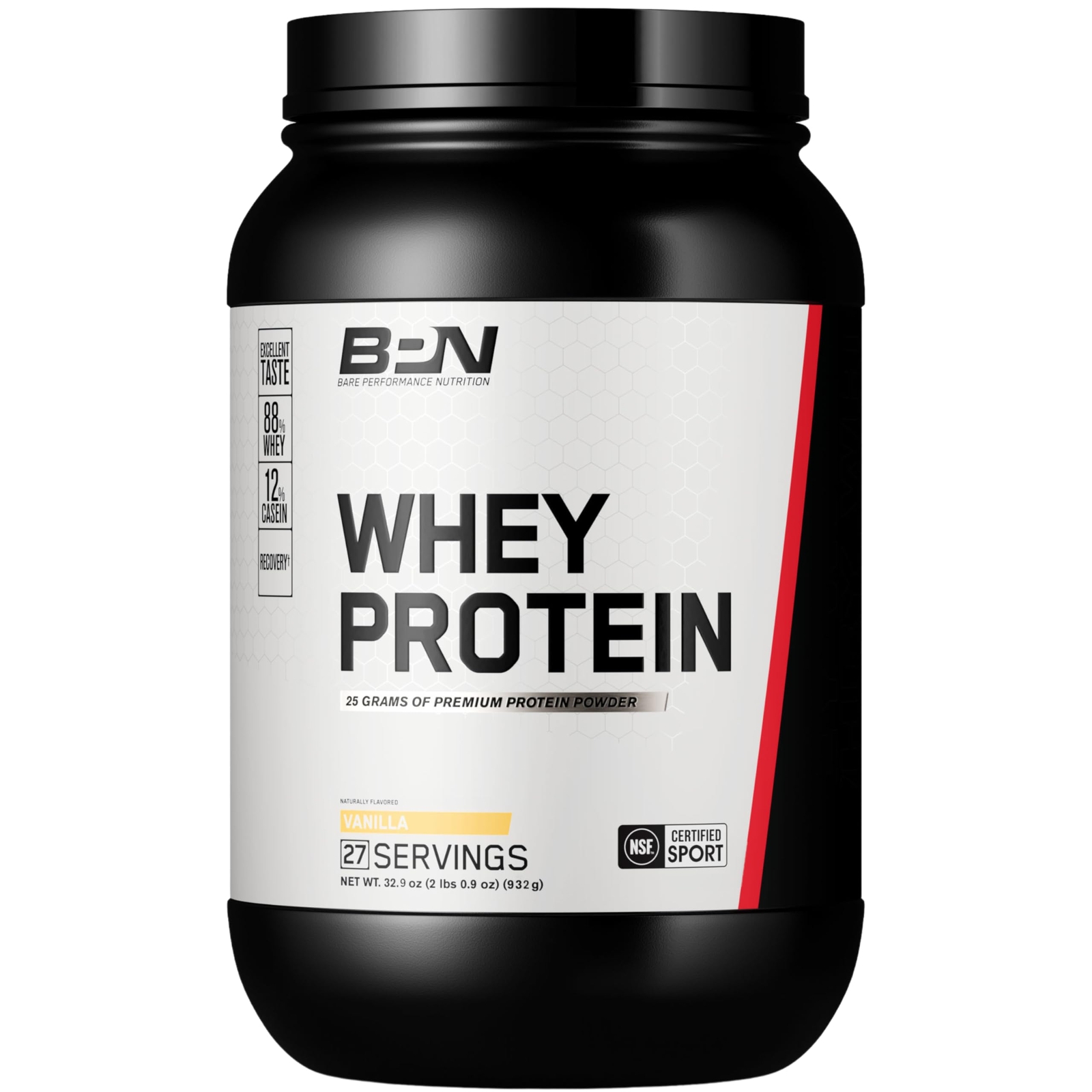 BARE PERFORMANCE NUTRITION BPN Whey Protein + Casein Protein Powder Blend Van…