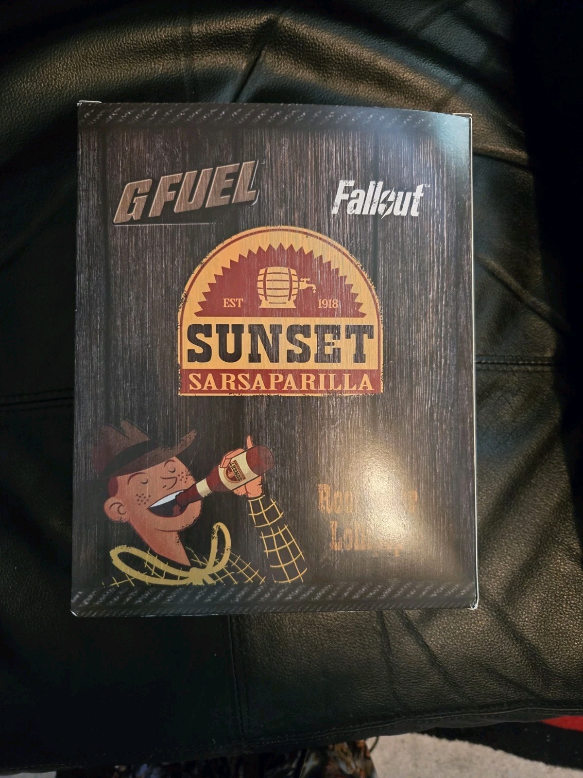 GFUEL Fallout Sunset Sarsaparilla Collector’s Box Shaker + Bottle Cap Tub G FUEL