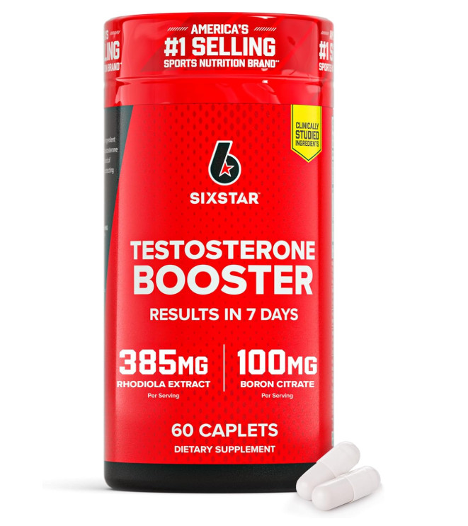 Six Star Nutrition Testosterone Booster with Rhodiola & Boron – 60 Capsules