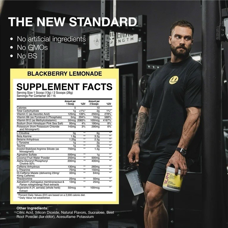 Raw & Bum Thavage Pre- Workout – Blackberry Lemonade (30/15 Servings)