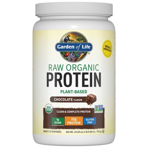 2pack Garden of Life Raw Organic Vegan Protein Powder Chocolate 24.69 oz Non-GMO