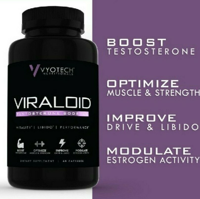 Natural Testosterone Booster Optimize Muscle Strength Viraloid by Vyotech 3 Bt