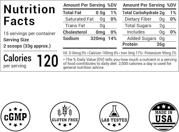 500G Organic Pea Protein Powder Vegan Formula Supports Muscles 26g Per Serving