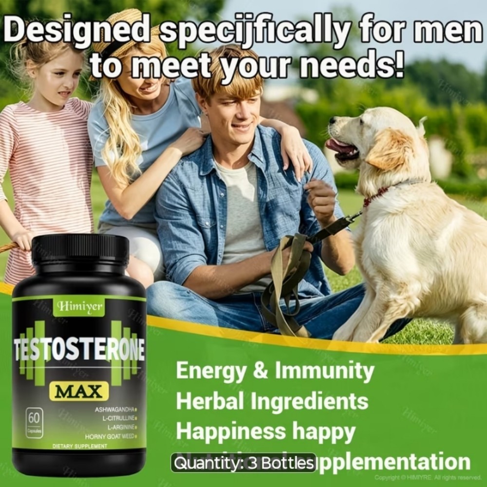 Test Booster Max 1200 Mg Made In USA Trust Pilot Approved 60 Capsules