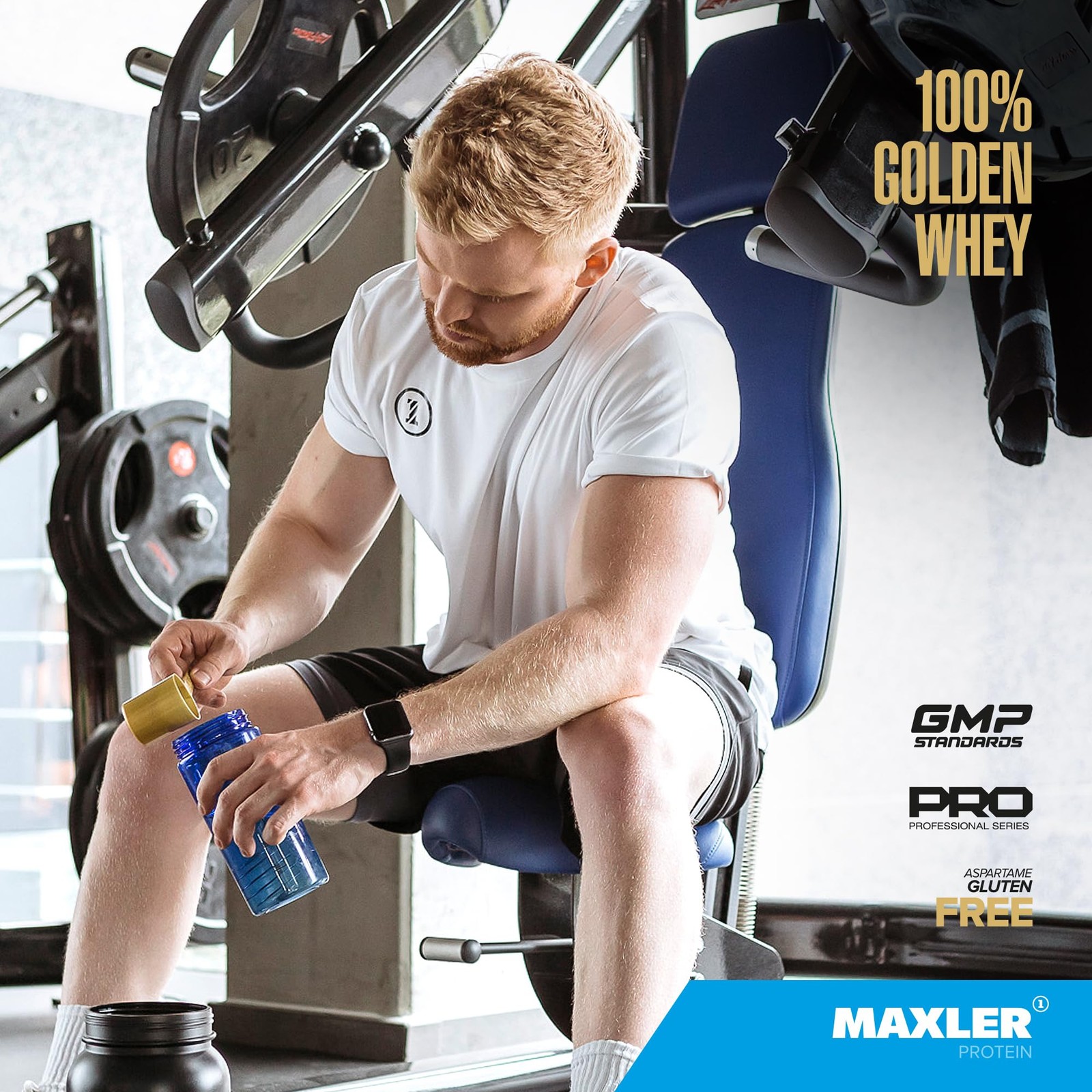 100% Golden Whey Protein – 24g of Protein per Serving – Whey Protein Powder for