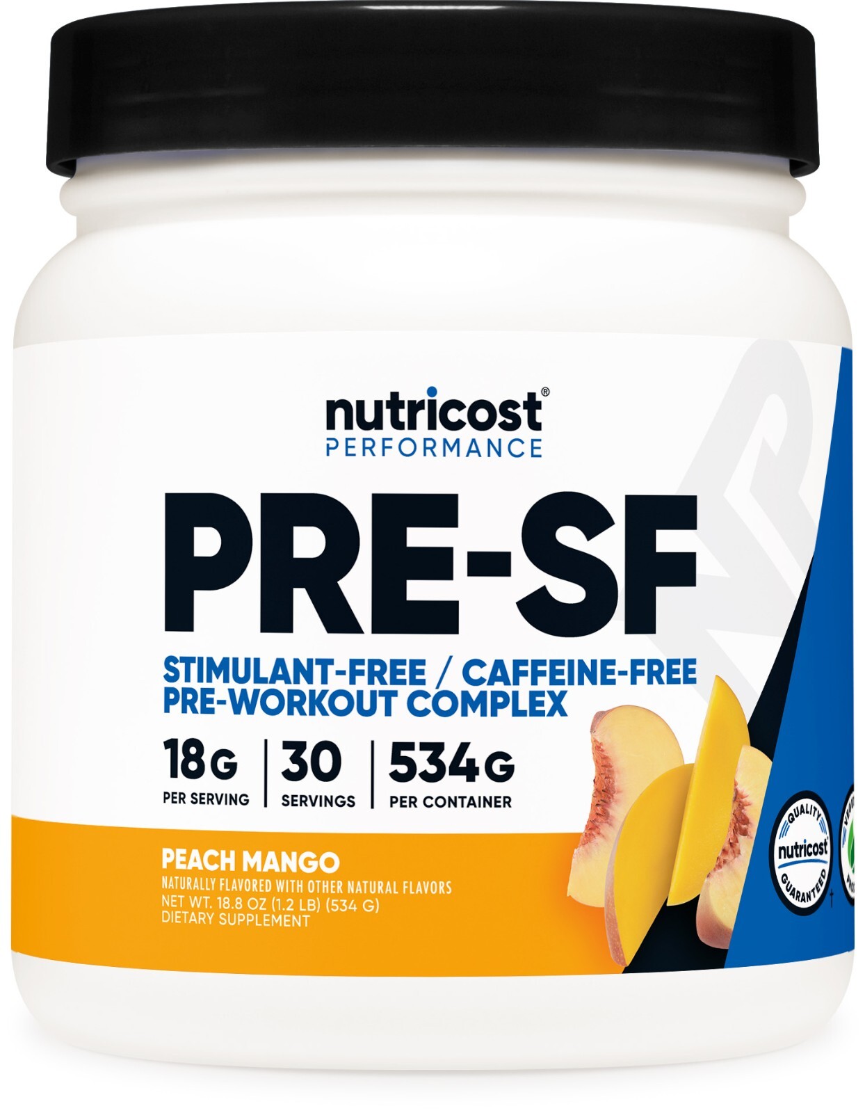 Nutricost Stim-Free Pre-Workout, 30 Servings (Peach Mango)