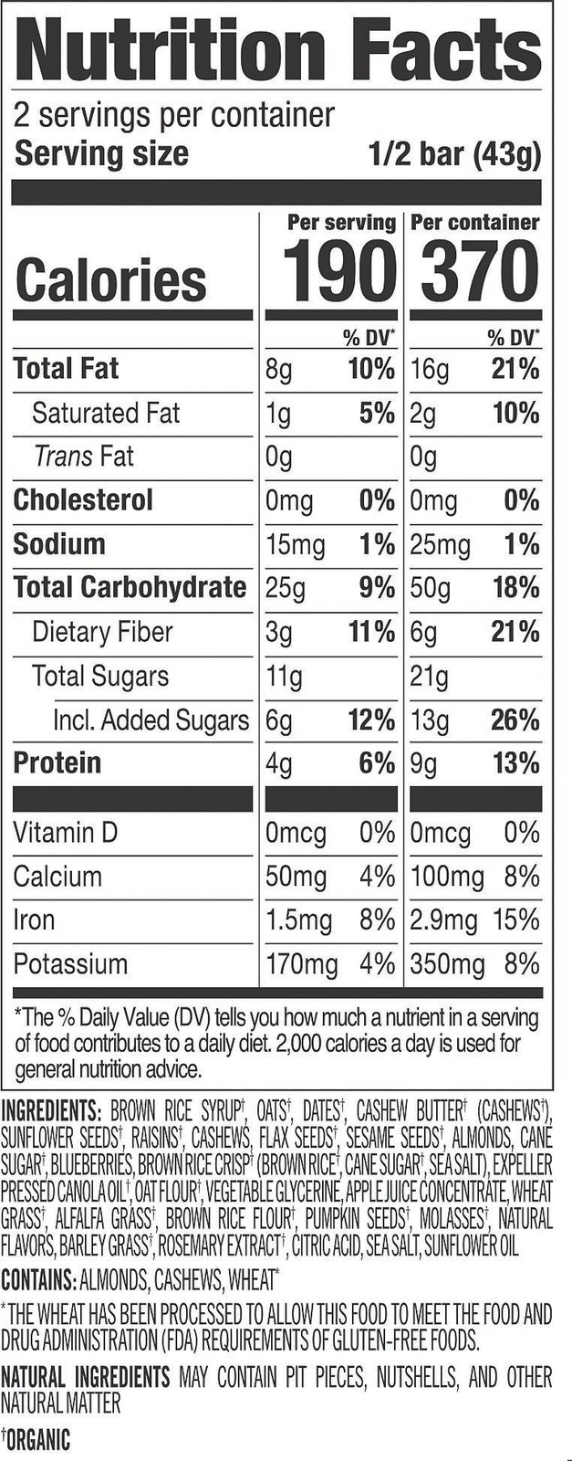 Probar Superberry/Greens Meal Bar – Nutritious Energy Food Pack of 12