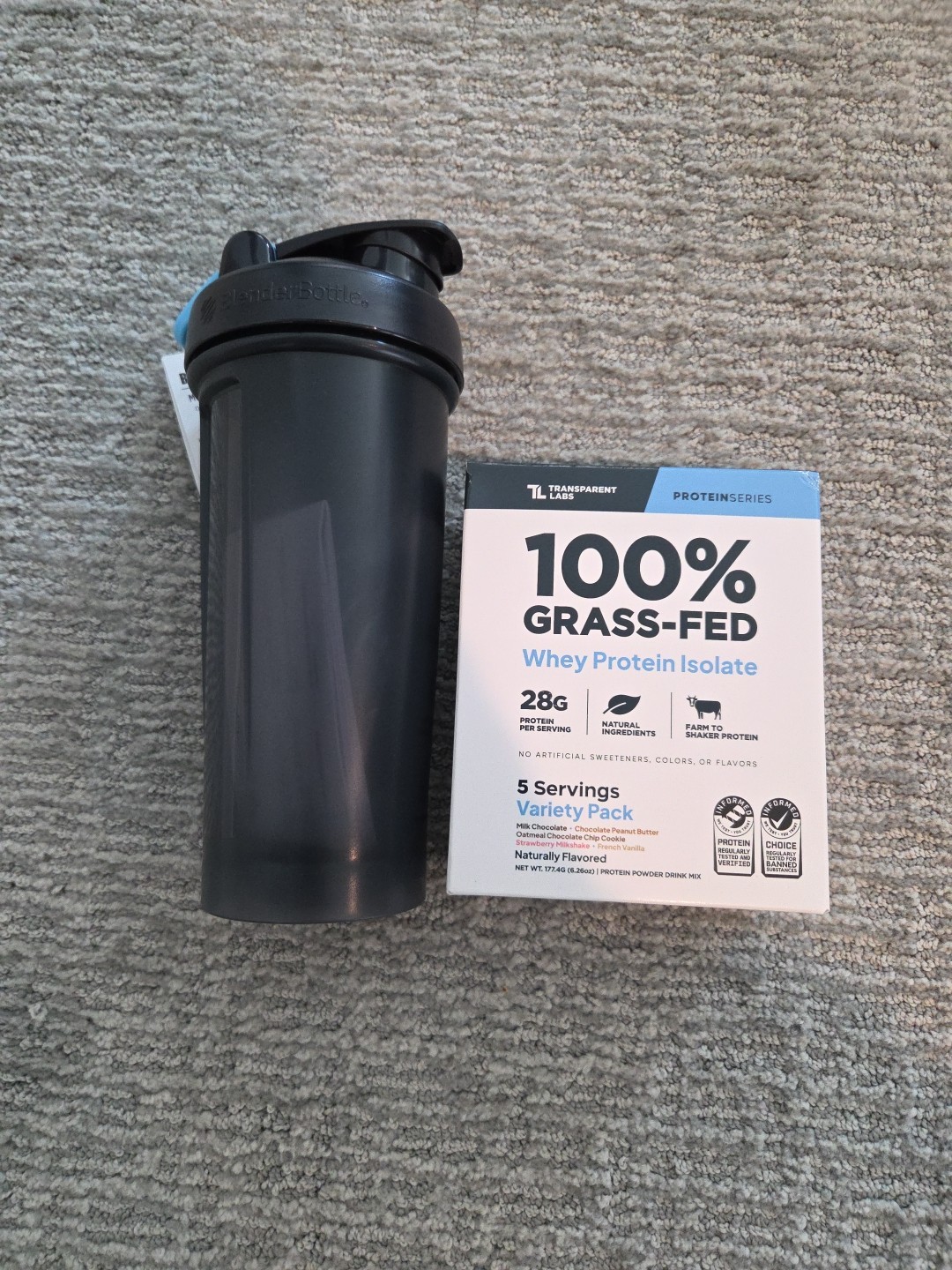 TRANSPARENT LABS 🔥 – Variety 5 Pack Whey Protein Isolate W/ Blender Bottle