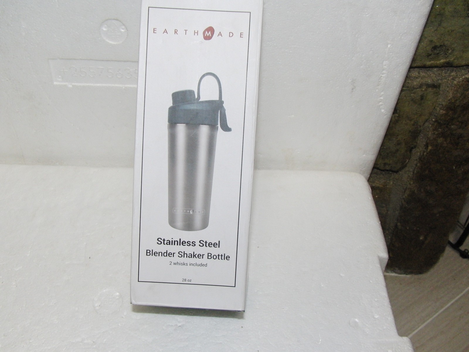 Earthmade Stainless Steel 28oz Blender Shaker Bottle Mixer NEW