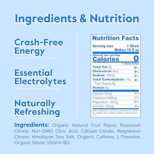 Energy Booster – Organic Caffeine, B12 & 30 Servings (Pack of 1) Orange
