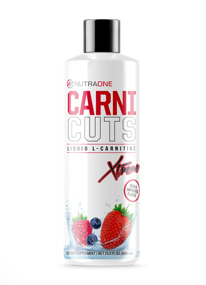 NutraOne Carni Cuts Liquid L-CARNITINE 1400mg 31 Servings Berry Blast