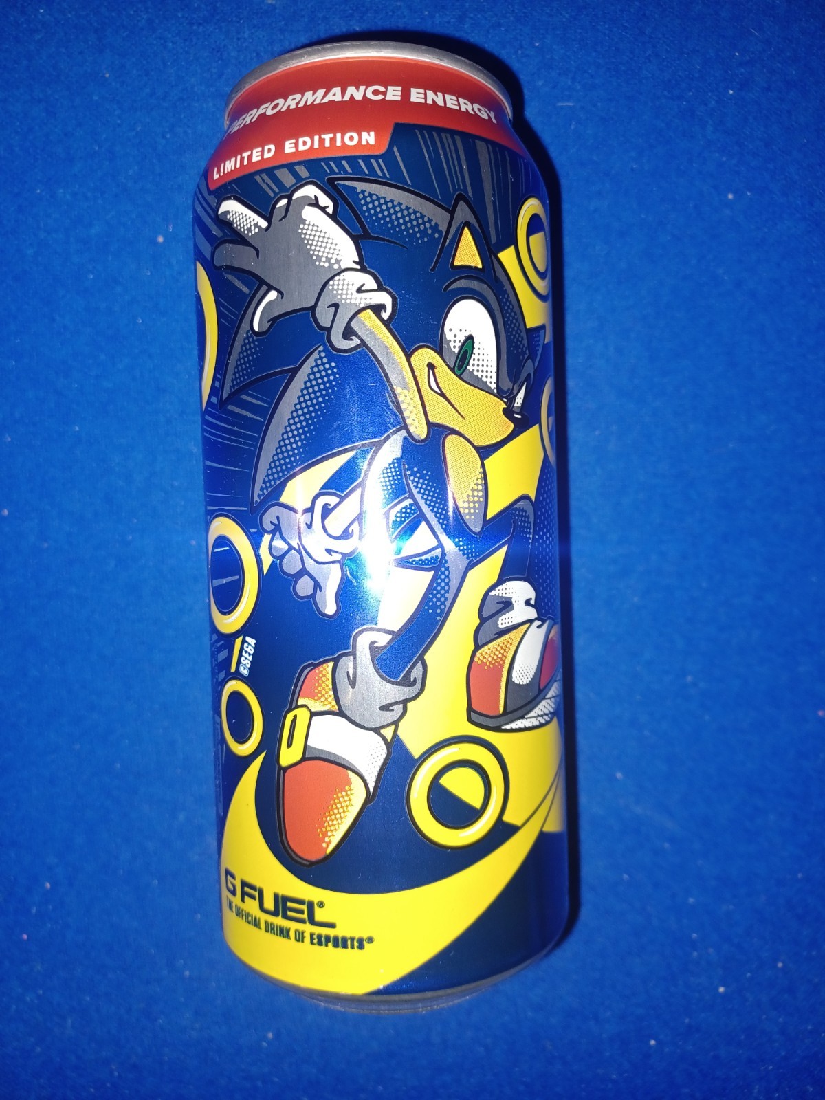 G-Fuel Sonic Energy Drink Full Can 16 Fl Oz Peach Flavor- NEW