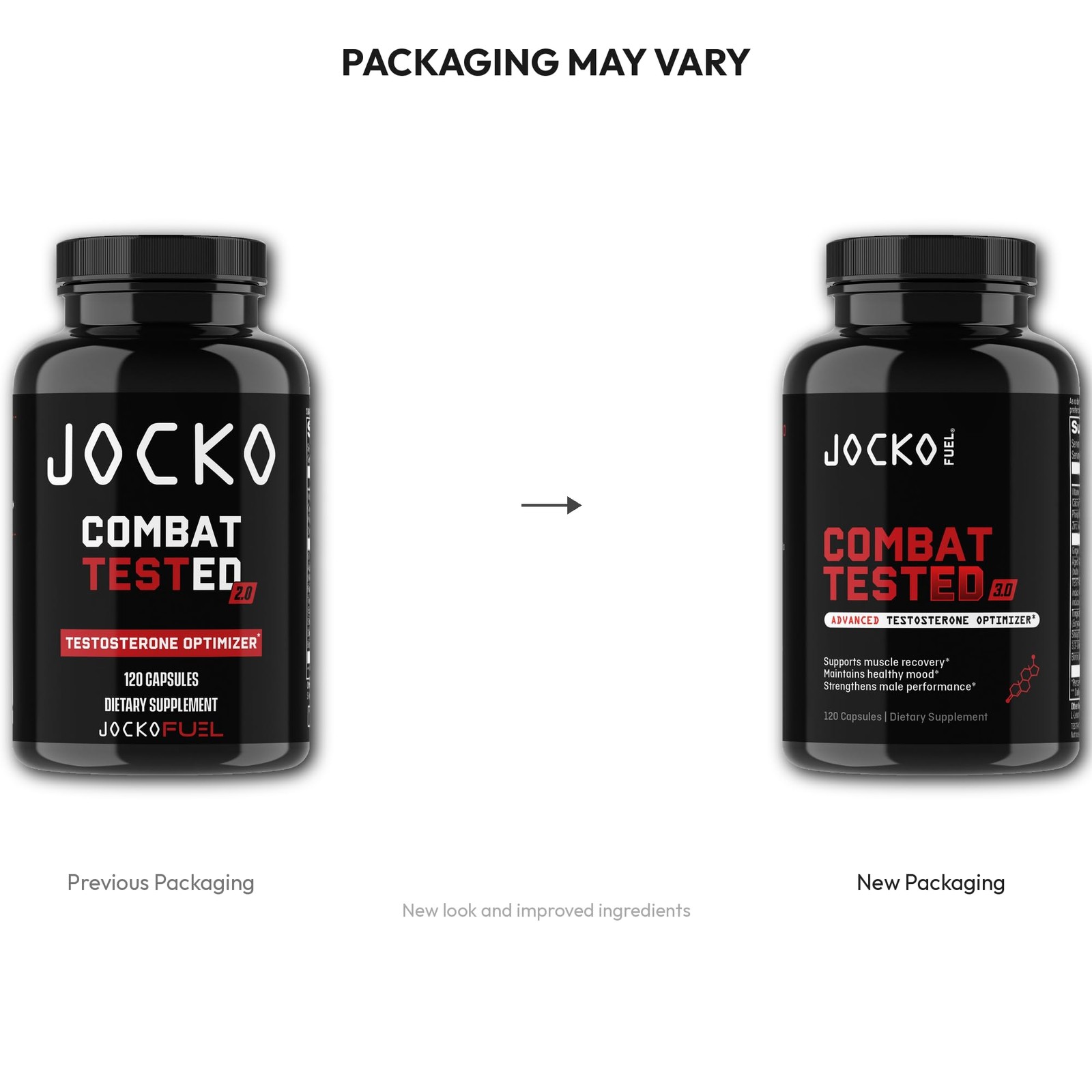 Jocko Fuel Test Booster for Men – Natural Endurance, 120 Count (Pack of 1)