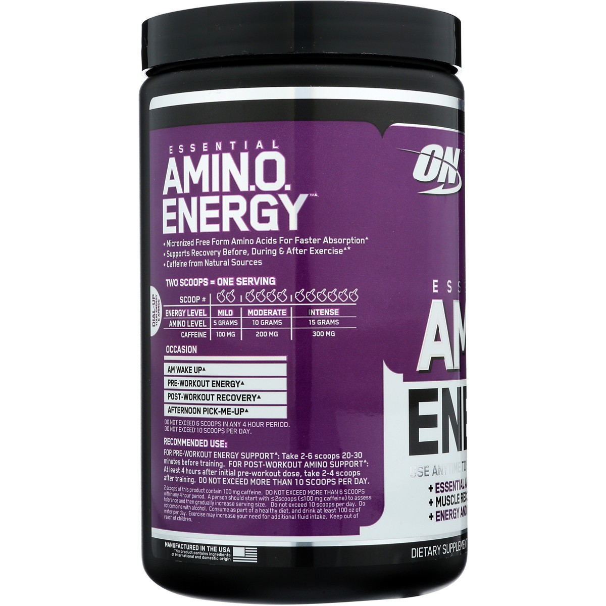 Optimum Nutrition Amino Energy Concord Grape 30 Servings 1 Pack
