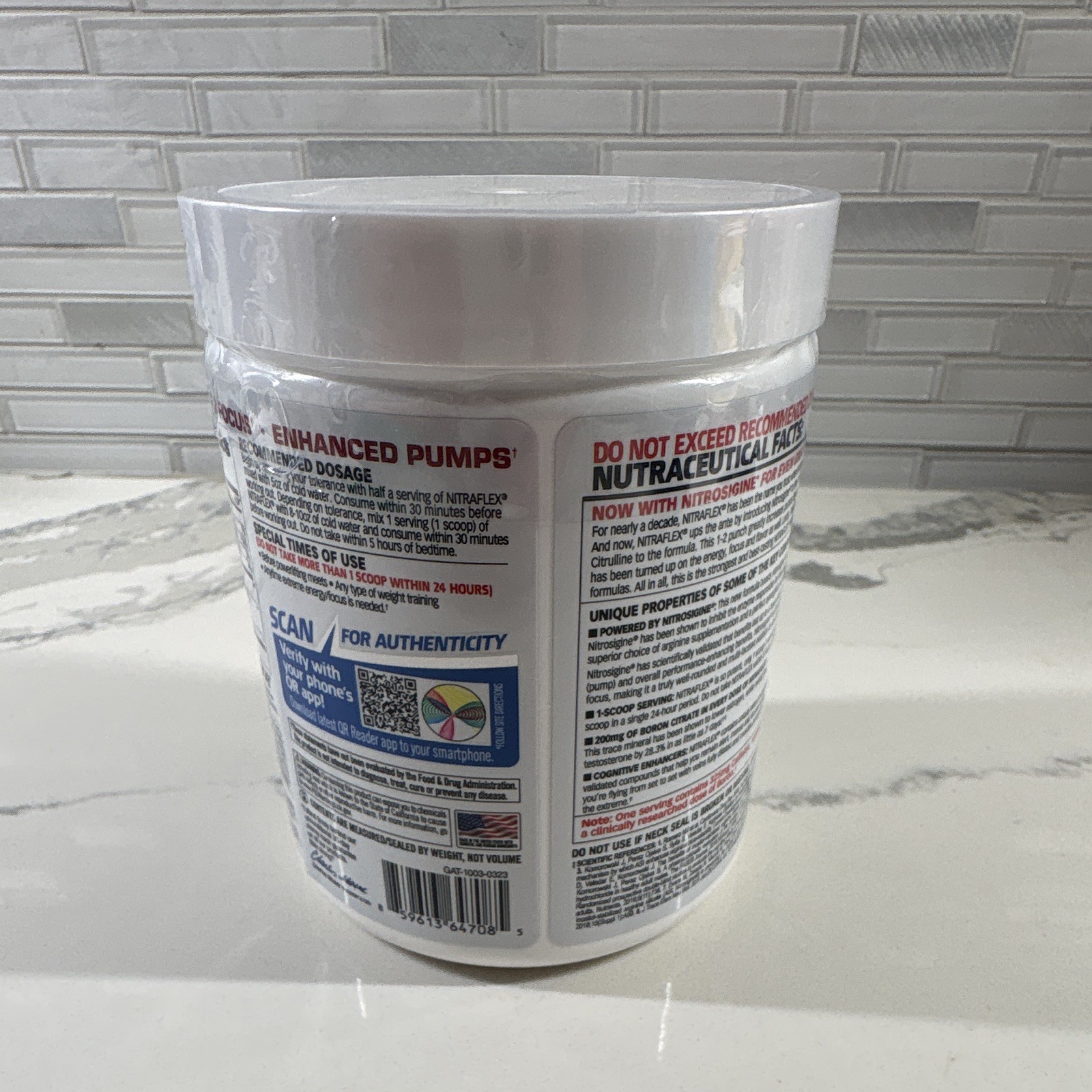 New*GAT Sport Nitraflex Advanced Pre-Workout Powder, Blue Raspberry, 30 Servings