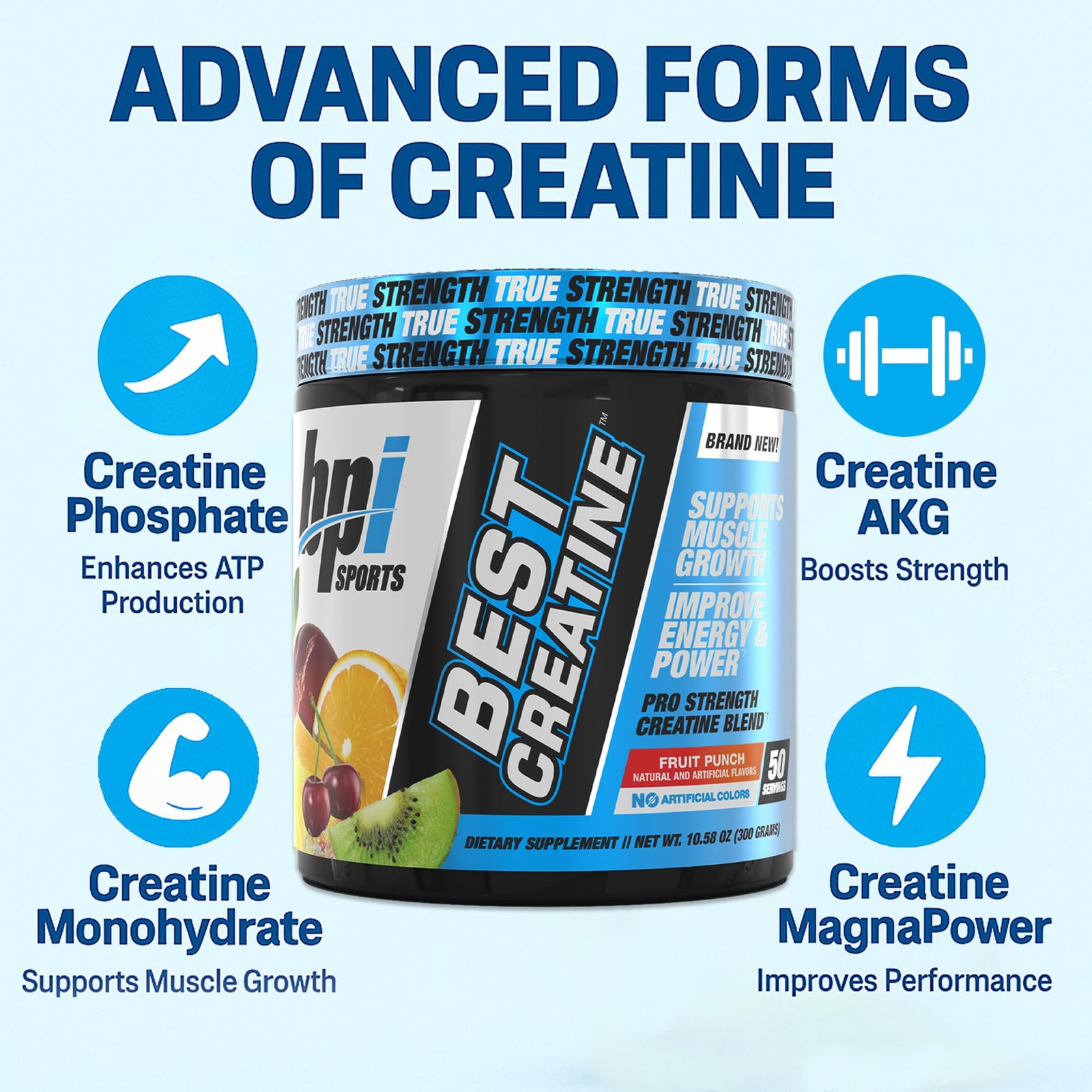 BPI Sports Best Creatine – 10 Ounce (Pack of 1), Fruit Punch