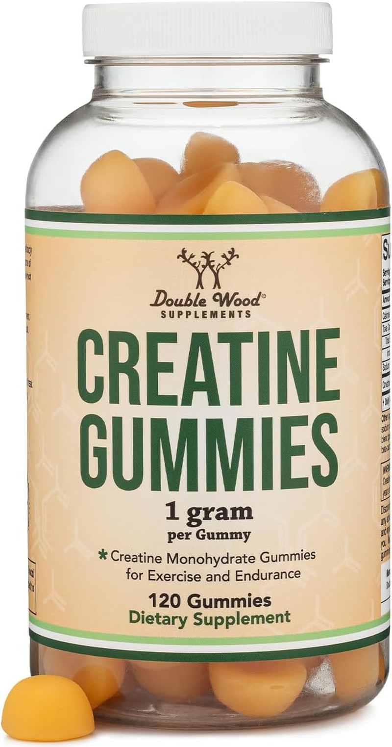 Creatine Monohydrate Gummies – 1G per Serving, 120 Count – No Fillers, Vegan Saf