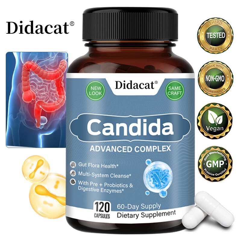 Candida Advanced Probiotic Support Intestinal Health Bacterial Balance 120 Count