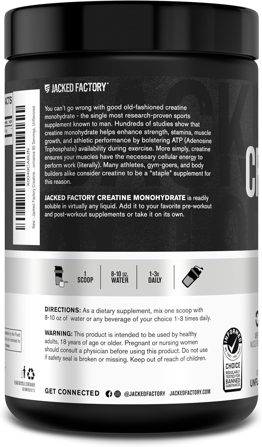 High-Quality Creatine Monohydrate – 5g Daily for Muscle Growth & Recovery