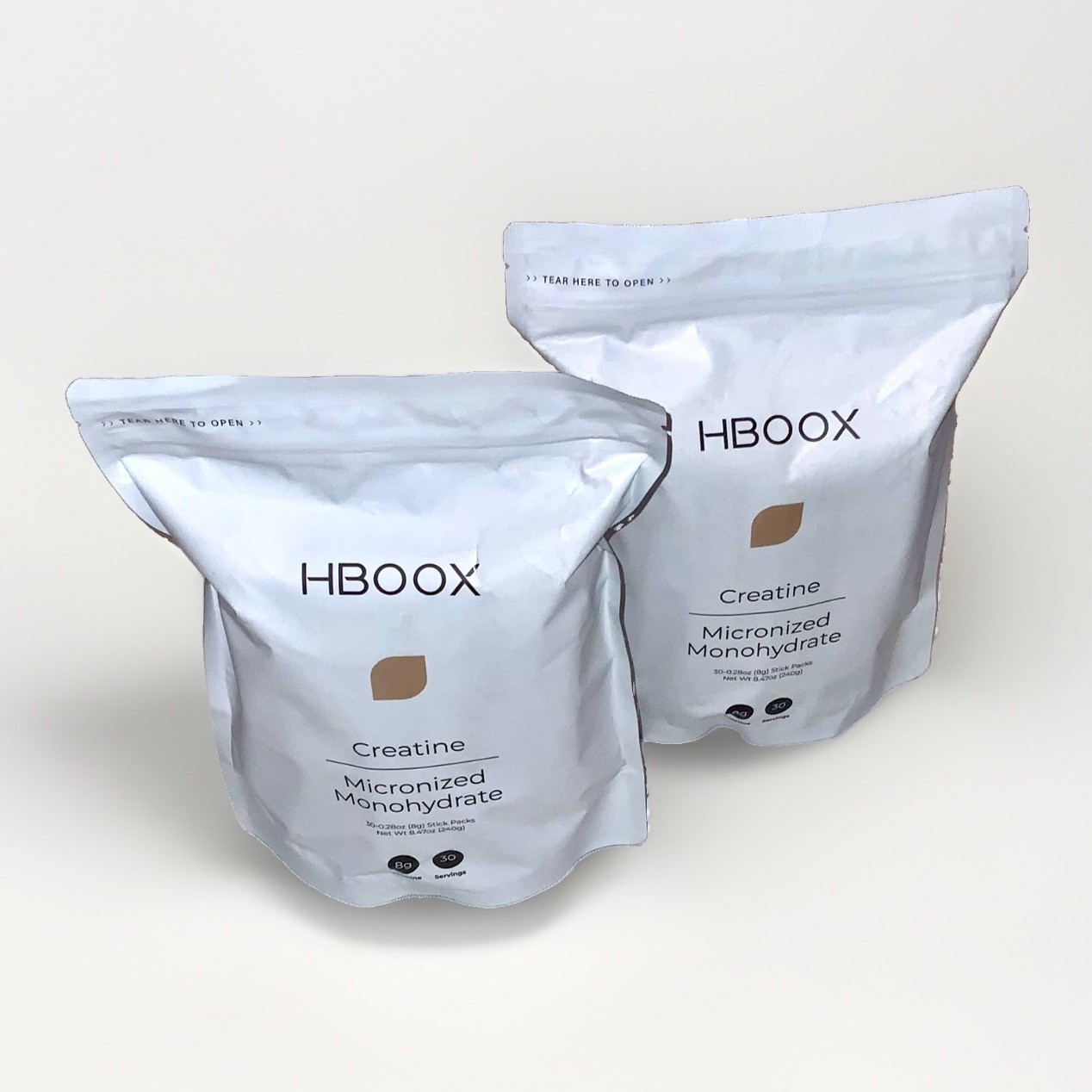 2 PACK LOT HBOOX ProMix Creatine Monohydrate Powder STICKS Unflavored MICRONIZED