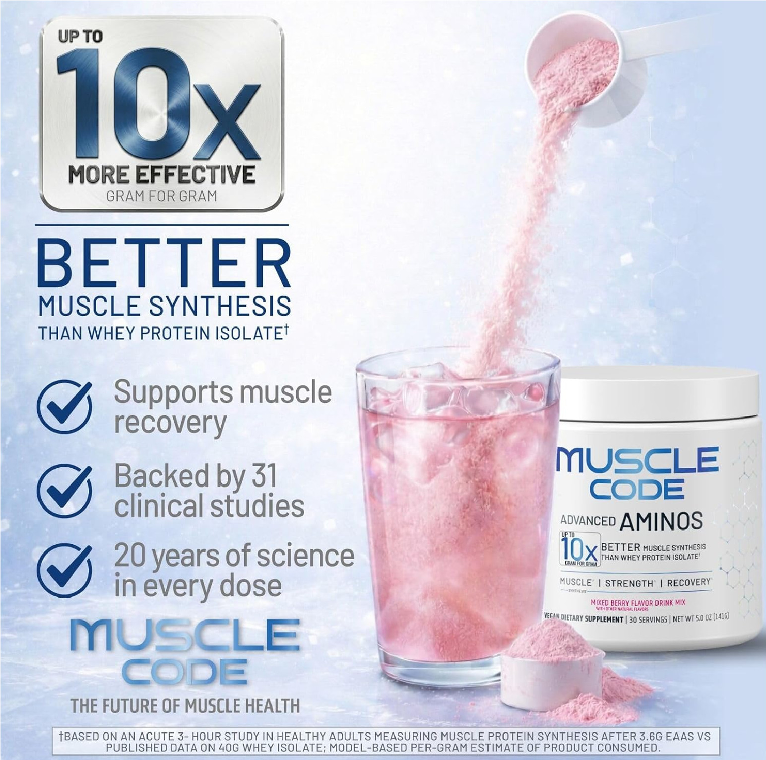NAUTILUS Muscle Code Essential Amino Acid Powder Muscle Synthesis & Repair & Str