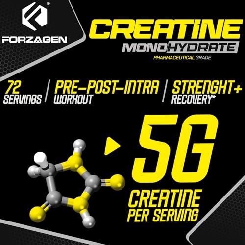 Creatine Monohydrate Powder Unflavored Micronized 72 Servings