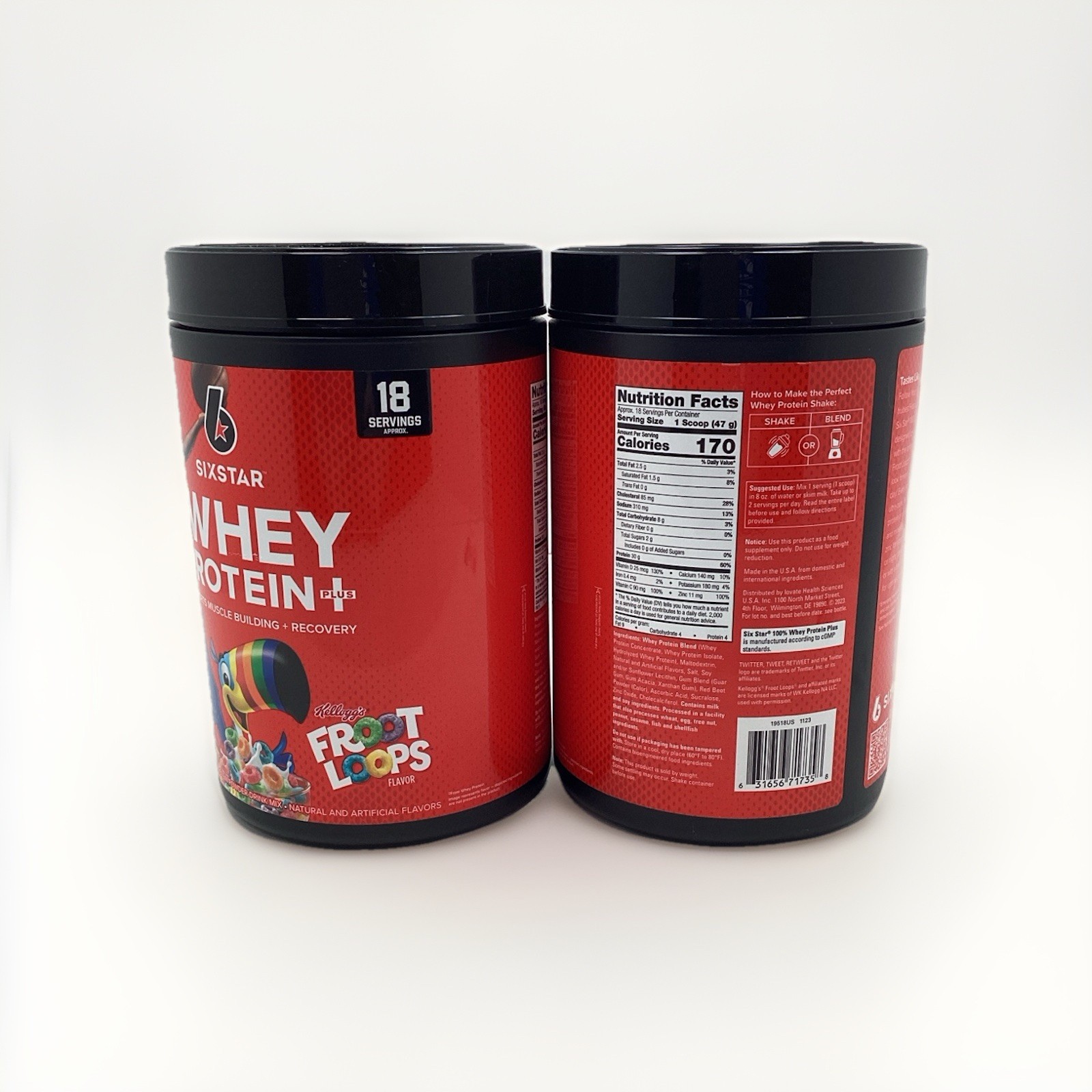 2X SIXSTAR 100% WHEY PROTEIN PLUS FRUIT LOOPS 1.81 LBS EA EXP 01/2027 OR BETTER