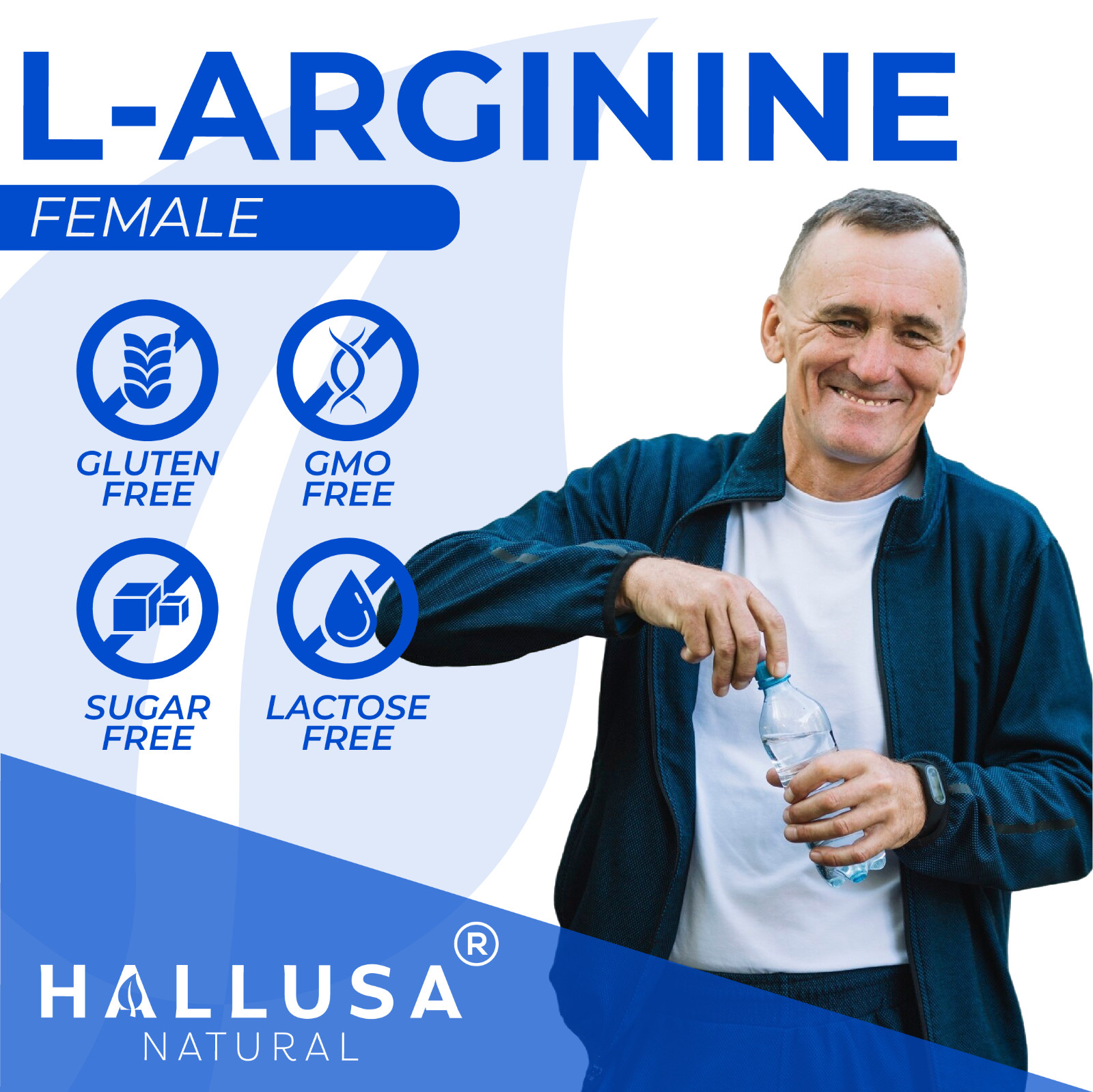 L-Arginine Capsules 1500mg, Nitric Oxide Booster, Blood Flow & Workout, 60 Count