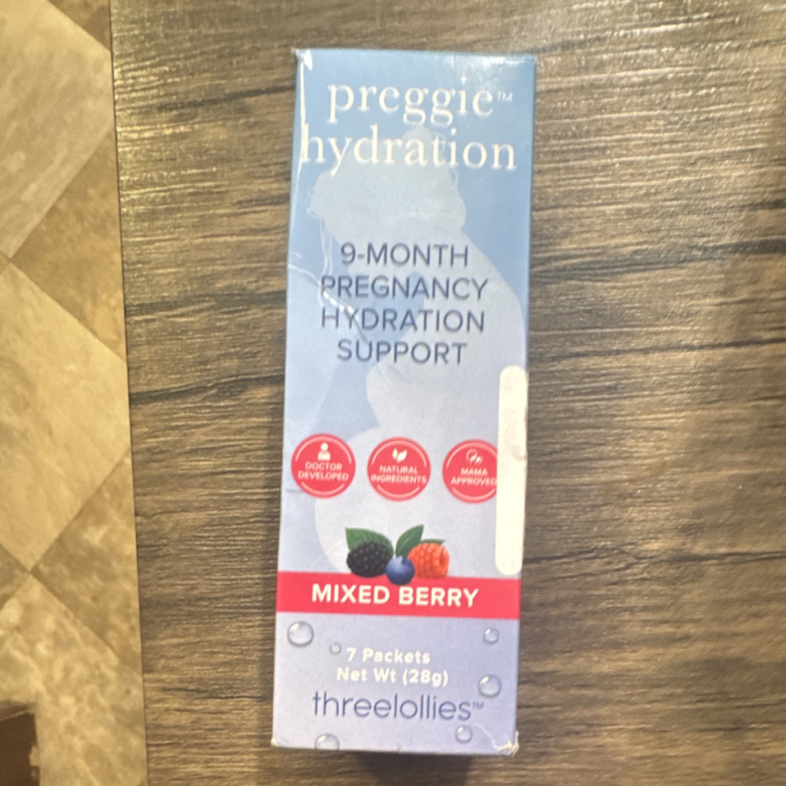 Three Lollies Hydration Support Electrolytes Powder Mixed Berry 7 Packets Women