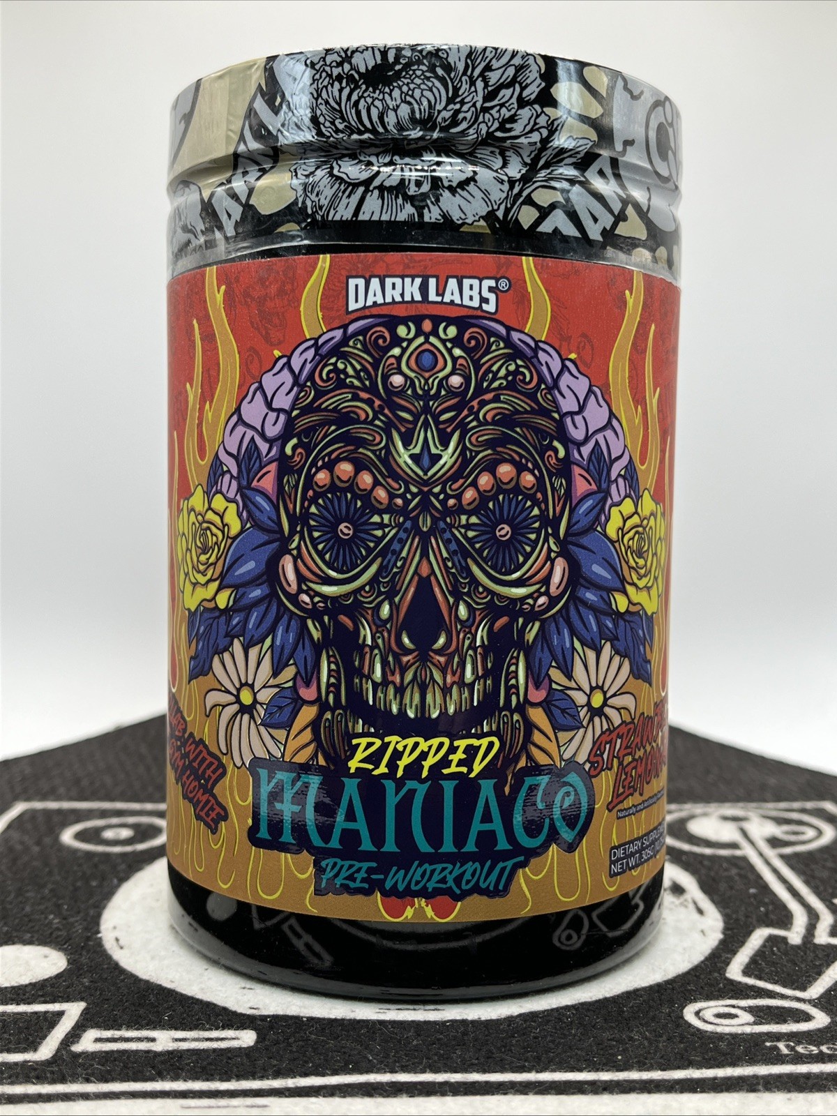 DARK LABS NEW RIPPED MANIACO High Stim Fat burner Pre-Workout StrawberryLemonade
