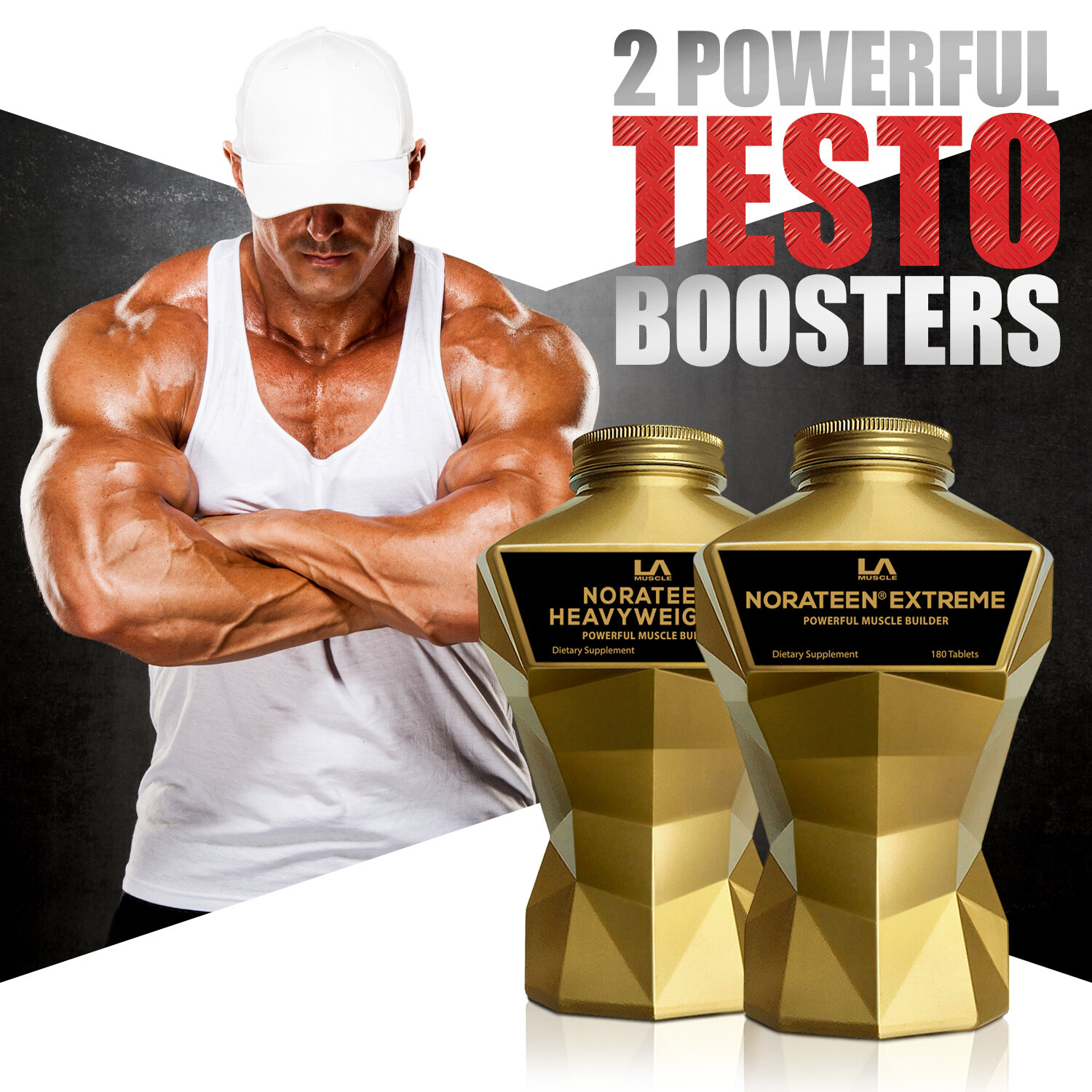 LA Muscle EXTREME MUSCLES – Powerful Strength & Muscle Building Supplement Stack