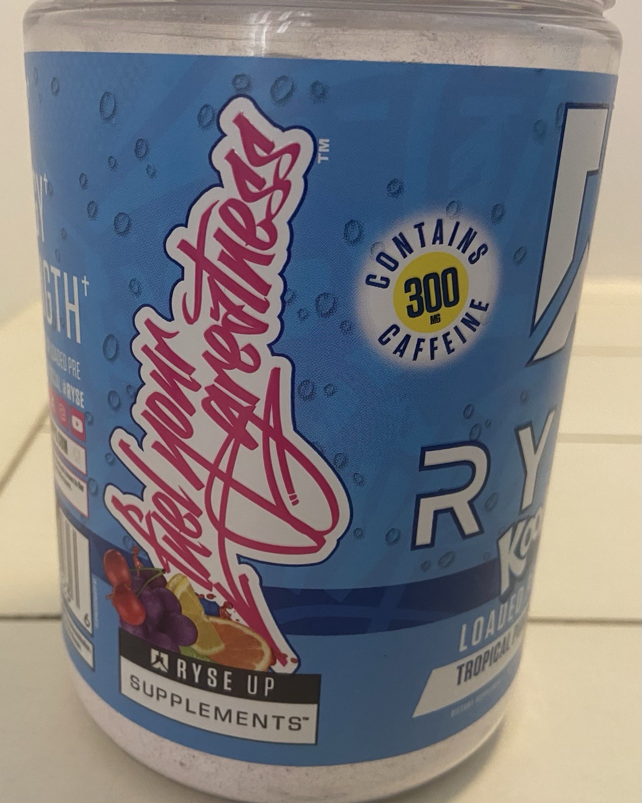 RYSE Pre Workout Kool Aid Tropical Punch 25 Servings with Scoop