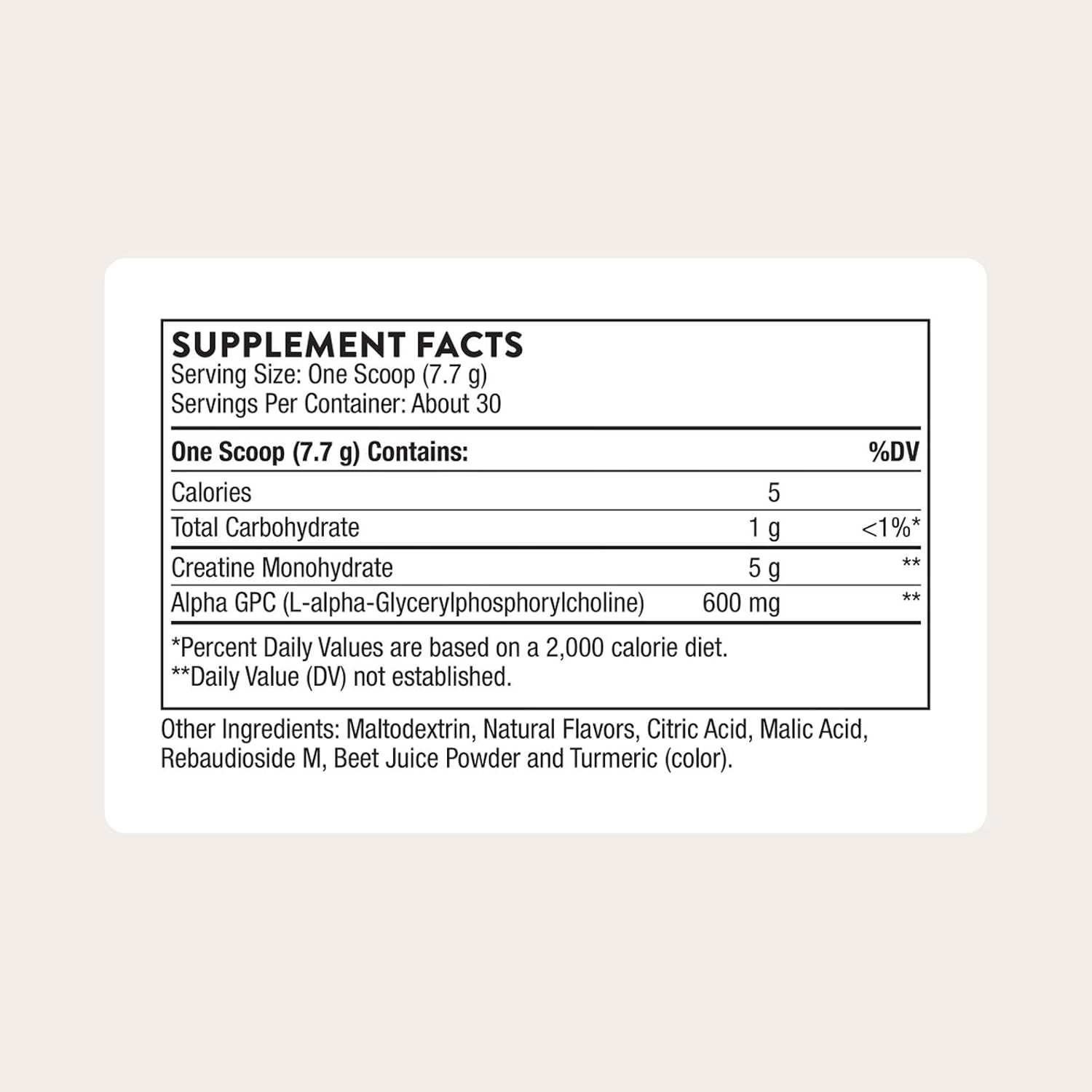 – Creatine + Alpha GPC – Micronized Creatine Monohydrate Powder – Support for Mu