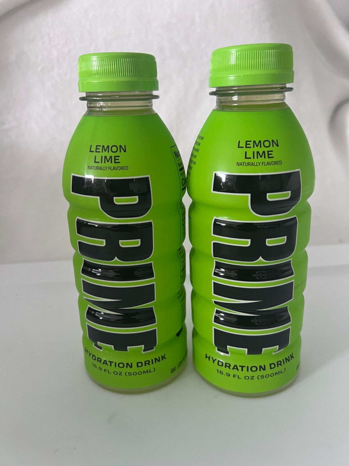 Prime Lemon Lime Hydration Drink Flavor 16.9 FL OZ Bottles Lot of 2