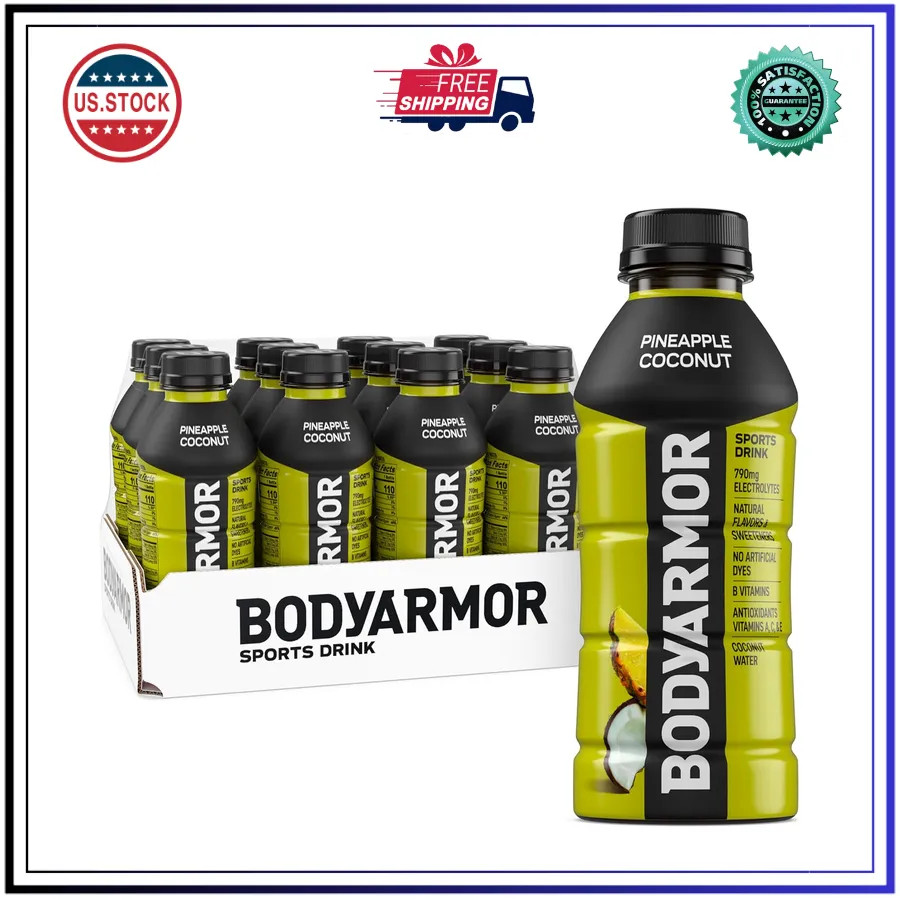 BODYARMOR Sports Drink Strawberry Banana 16 Fl Oz Bottles 12 Pack Hydration